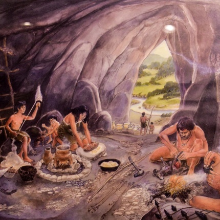 Illustrative panel of the cave in the Sorres Cathedral Museum (photoIvo Piras)